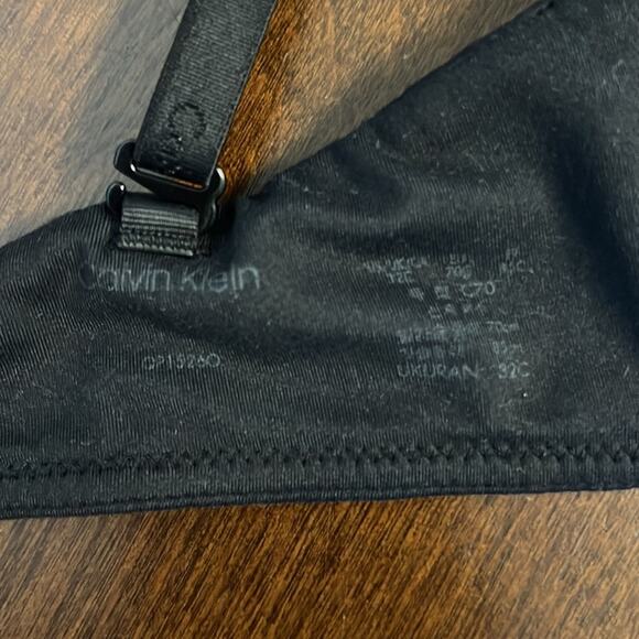 Calvin Klein Black Microfiber Wirefree Bra 32C - Picture 3 of 4